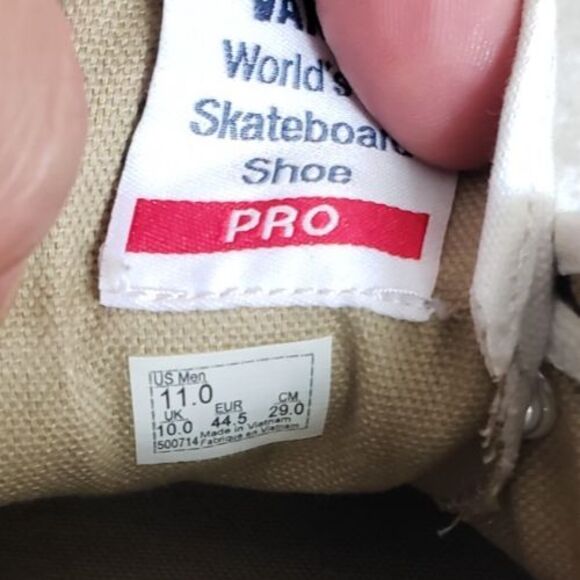 VANS Skate Authentic True White Canvas Classic Men\'s Sneakers 500714 Size 11 main image 10